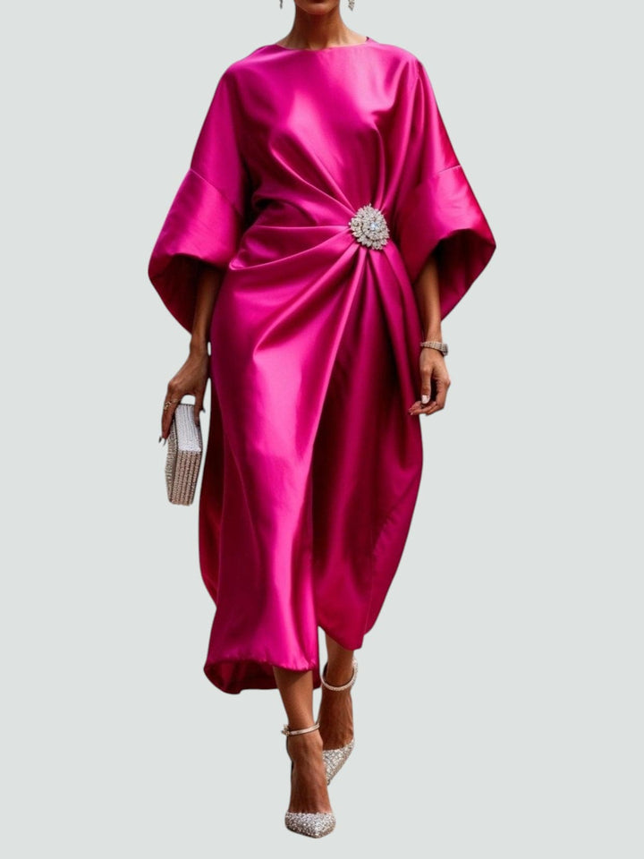 Minette | Women's Elegant Draped Midi Dress