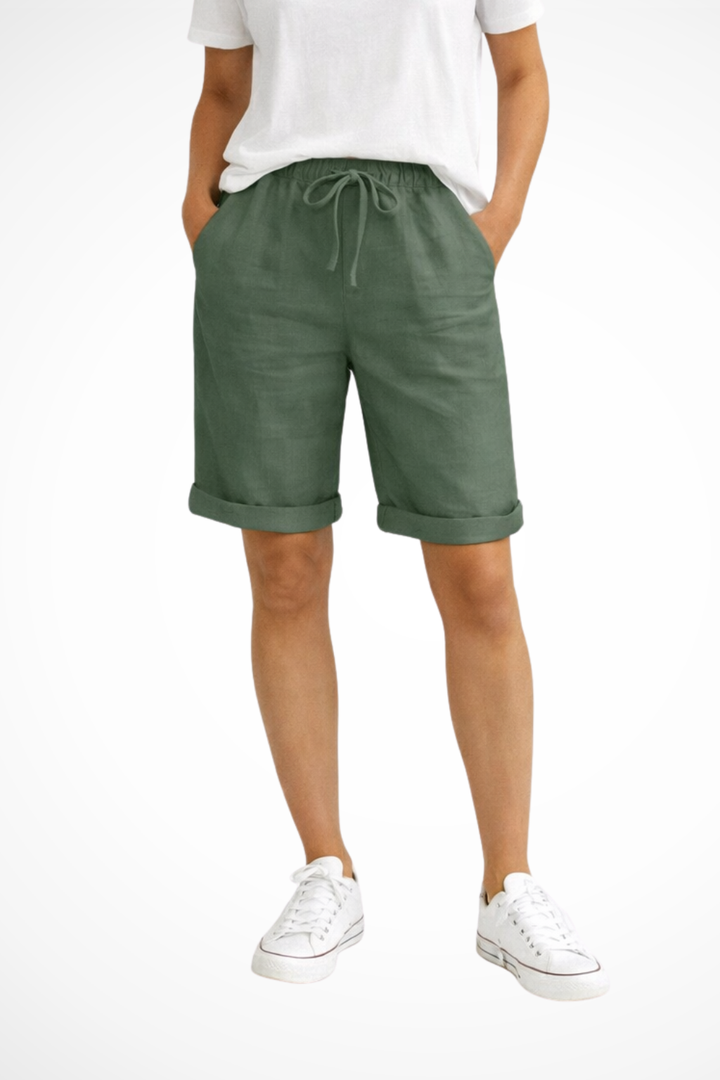 Liora | Women's Relaxed Fit Linen Beach Shorts