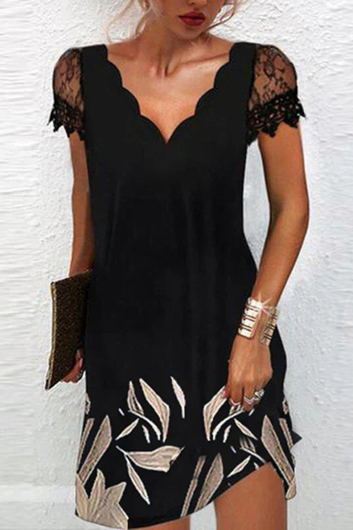 Wistera | Women's Lace Sleeve Mini Wedding Guest Dress