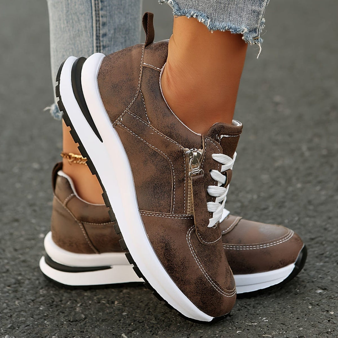 Arnette | Women's Lace-Up Side Zip Platform Sneakers