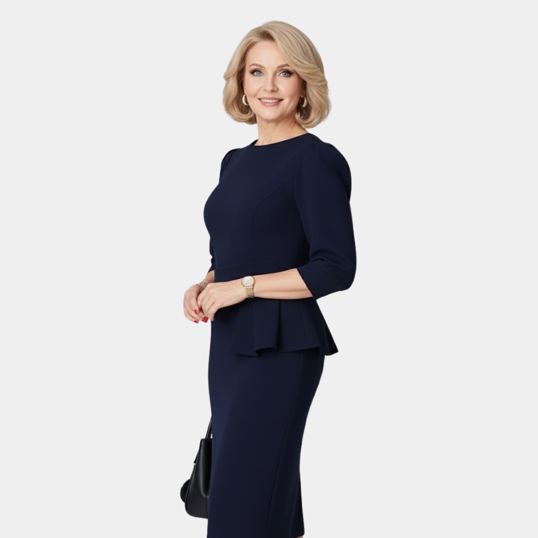 Aretha | Women's Ruffle Detail Midi Dress