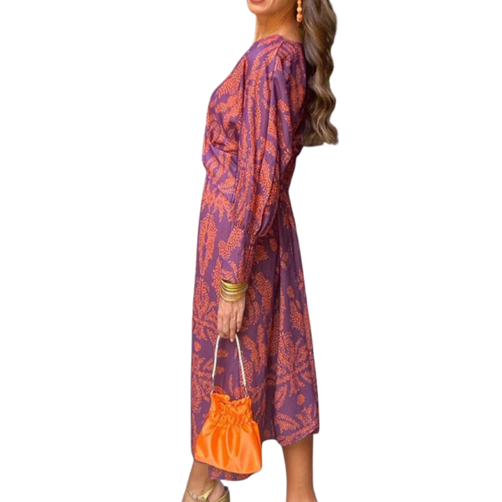 Elsie | Women's Elegant Printed Wrap Maxi Dress