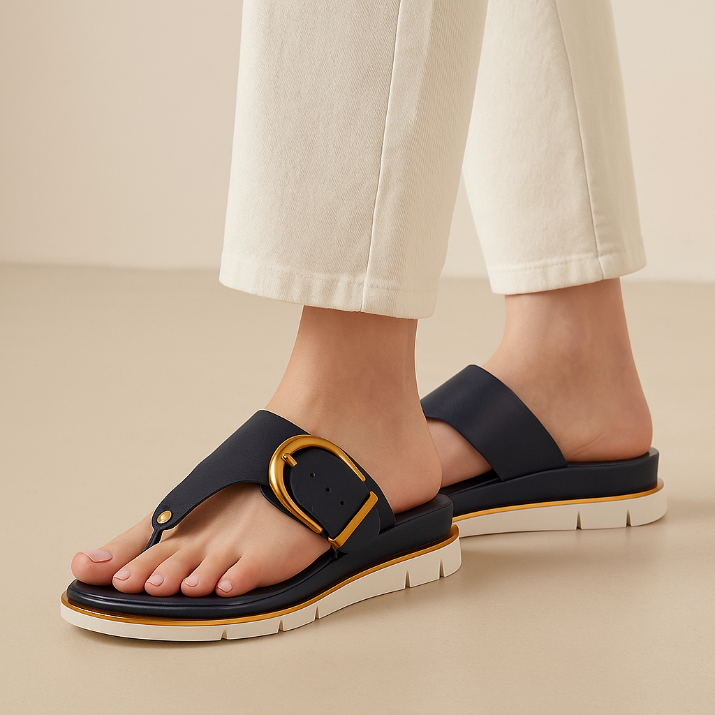 Oceira | Women's Cushioned Buckle Slide Sandals