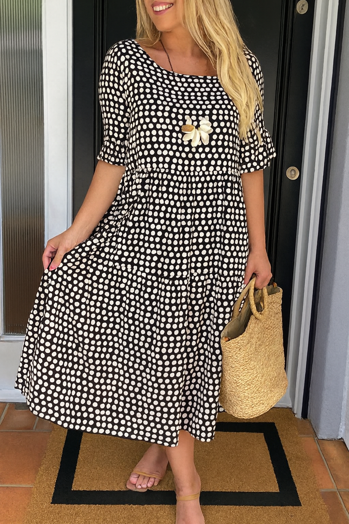 Keziah | Women's Short Sleeve Midi Dress