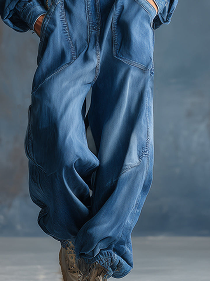 Elaine | Women's Hooded Wide Leg Dungaree