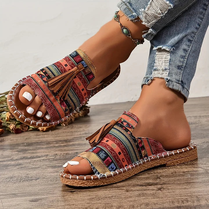 Barberry | Women's Orthopedic Tassel Sandals