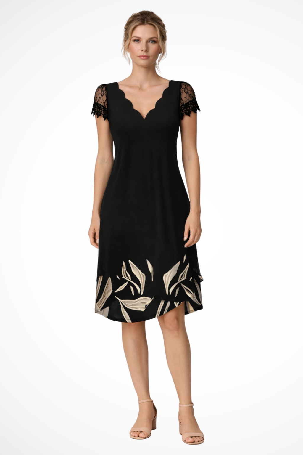 Wistera | Women's Lace Sleeve Mini Wedding Guest Dress