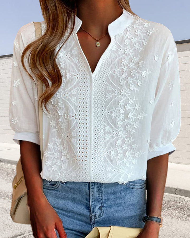 Bette | Women's Puff Sleeve Lace Blouse