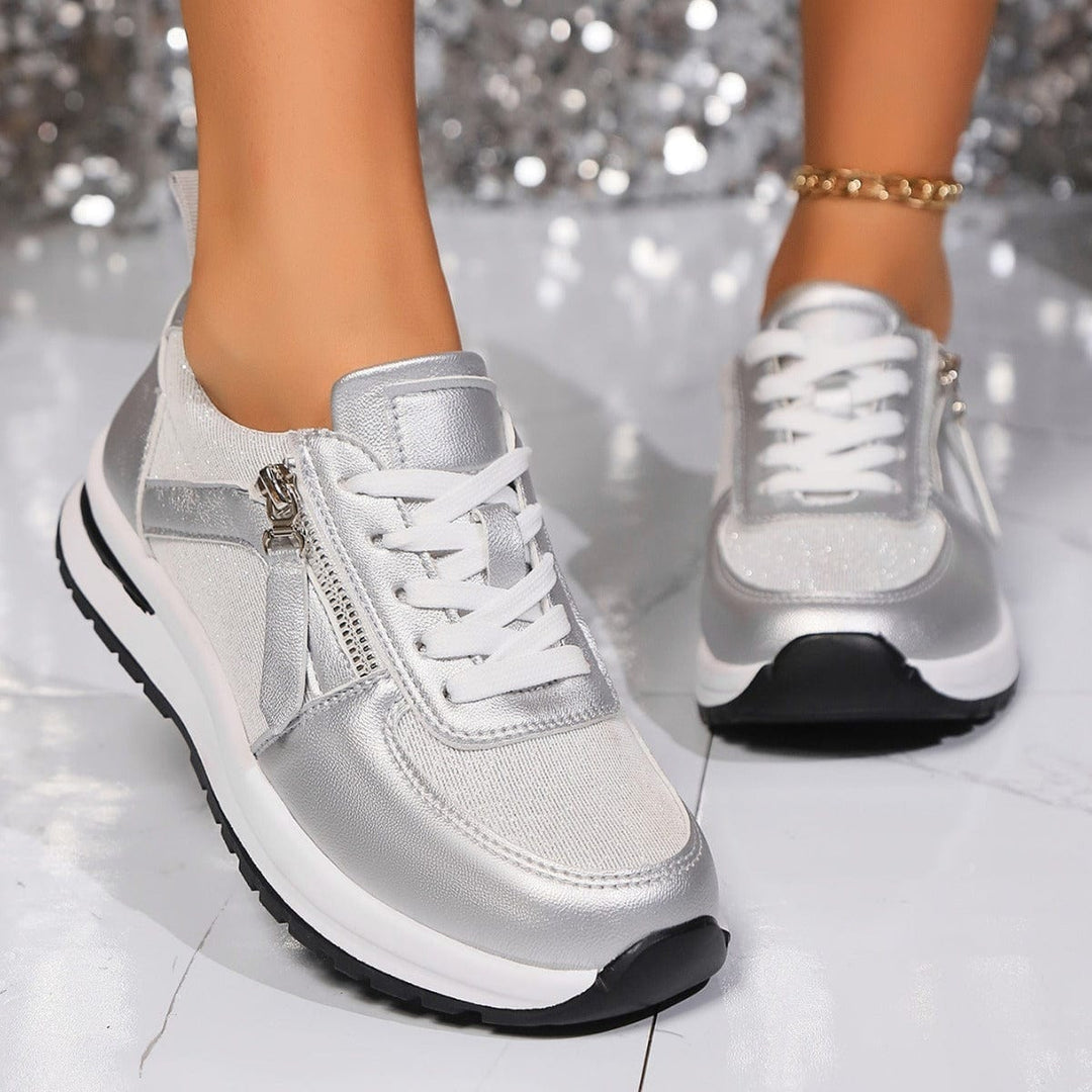 Arnette | Women's Lace-Up Side Zip Platform Sneakers