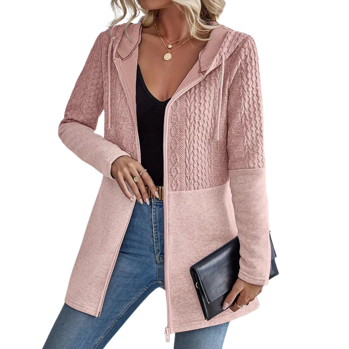Hadley | Women's Casual Hooded Zip-Up Longline Cardigan