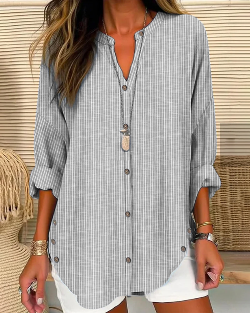 Hazel | Women's Striped Summer Blouse