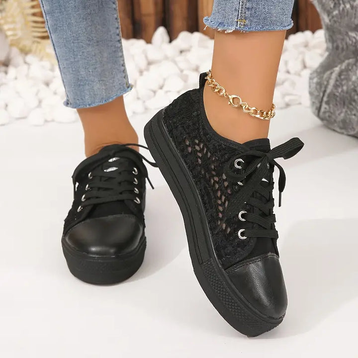 Olivra | Women's Platform Lace Sneakers