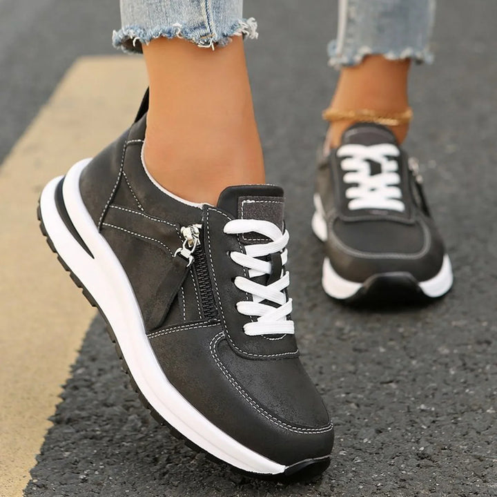 Arnette | Women's Lace-Up Side Zip Platform Sneakers