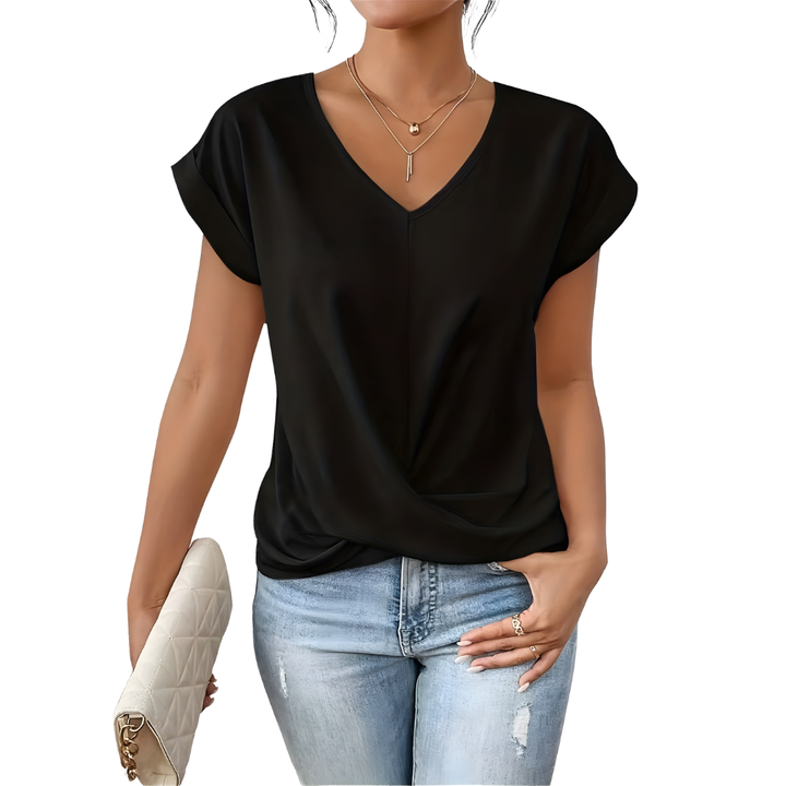 Sutton | Women's Twist Knot V-Neck Top