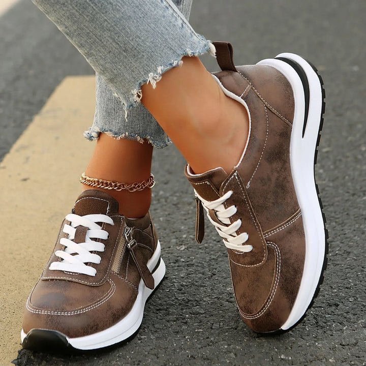 Arnette | Women's Lace-Up Side Zip Platform Sneakers
