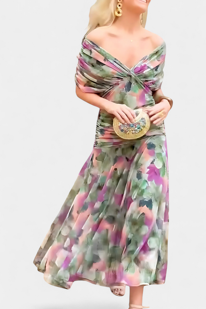 Jocelyn | Women's Elegant Floral V Neck Maxi Dress