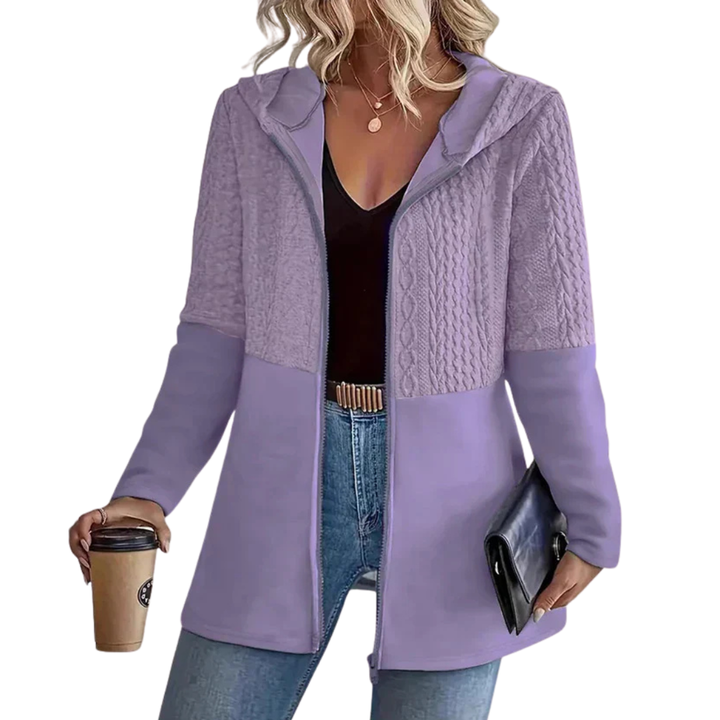 Hadley | Women's Casual Hooded Zip-Up Longline Cardigan