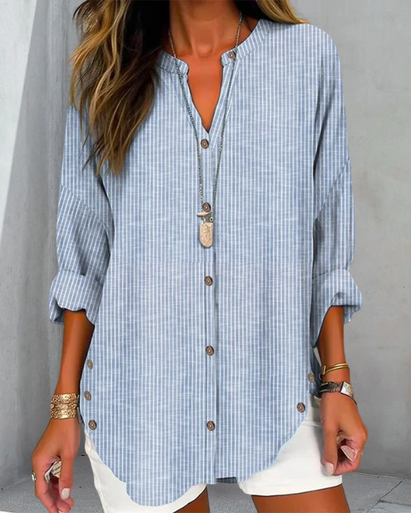 Hazel | Women's Striped Summer Blouse