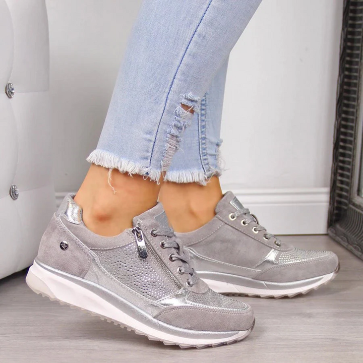 Augusta | Women's Zip-Up Platform Sneakers