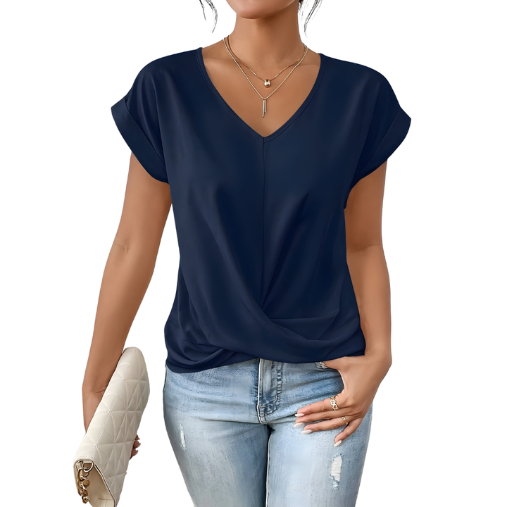 Sutton | Women's Twist Knot V-Neck Top