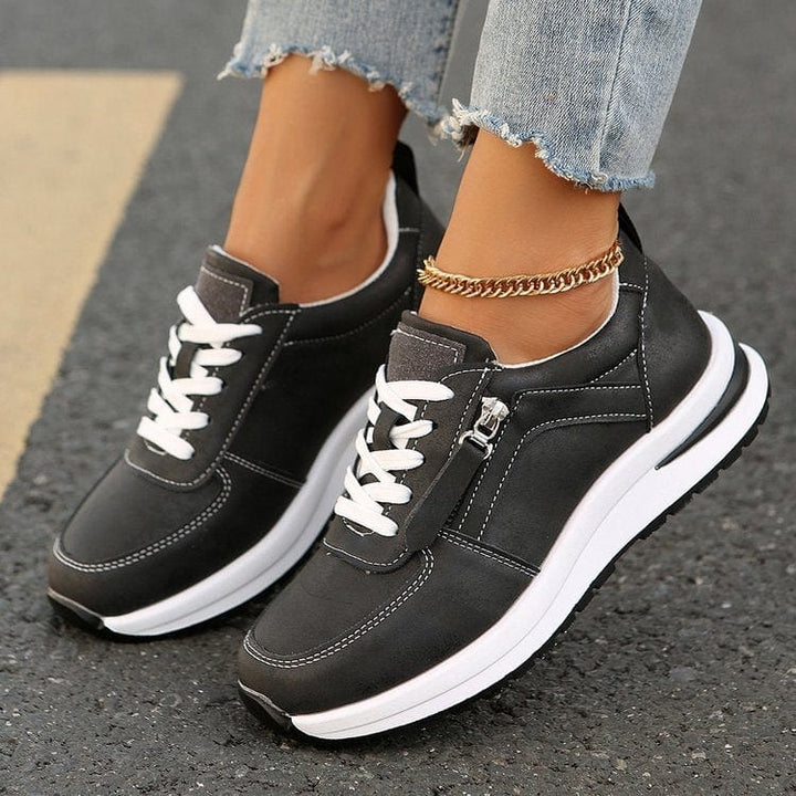 Arnette | Women's Lace-Up Side Zip Platform Sneakers