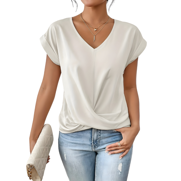 Sutton | Women's Twist Knot V-Neck Top