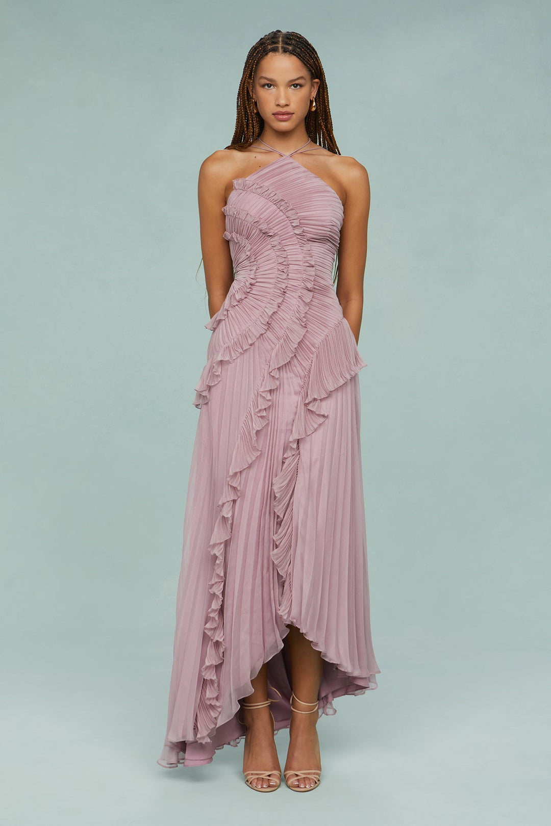 Leonie | Women's Halter Wedding Guest Dress