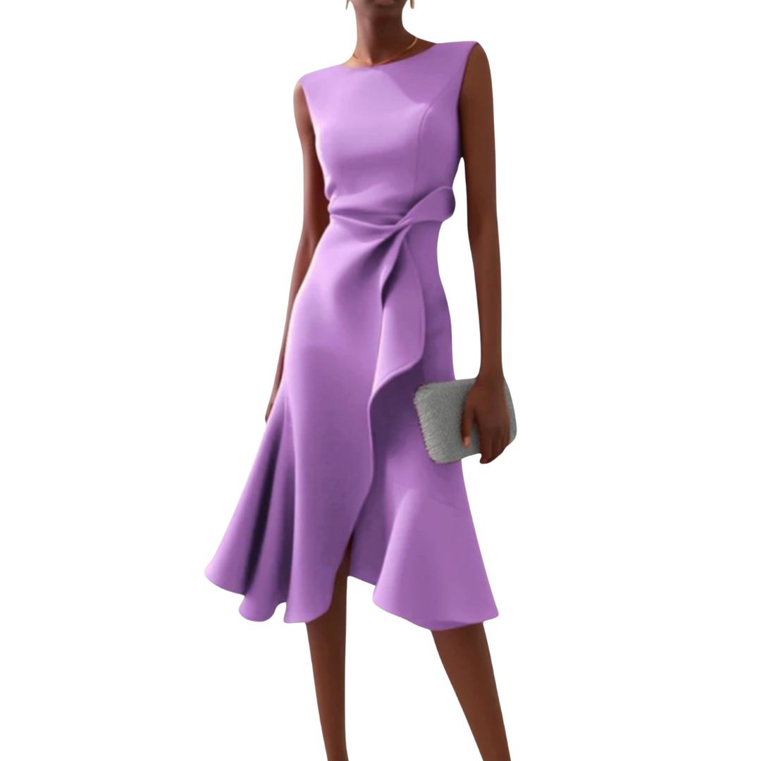 Ariane | Women's Elegant Pleated Midi Dress