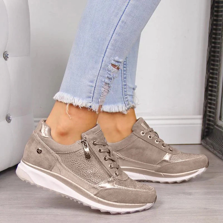 Augusta | Women's Zip-Up Platform Sneakers