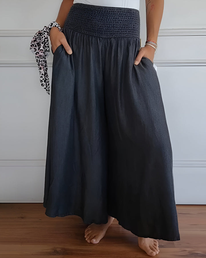 Xamira | Women's Elastic Waist Flowing Maxi Skirt