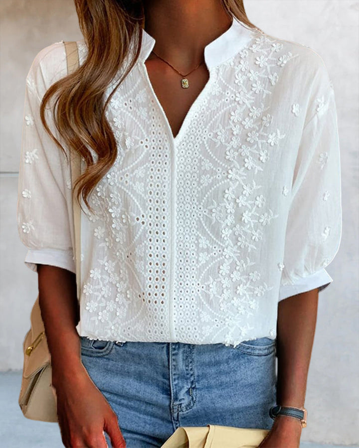 Bette | Women's Puff Sleeve Lace Blouse