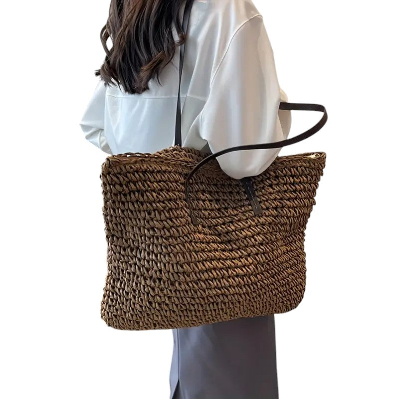 Georgette | Women's Woven Beach Tote Bag