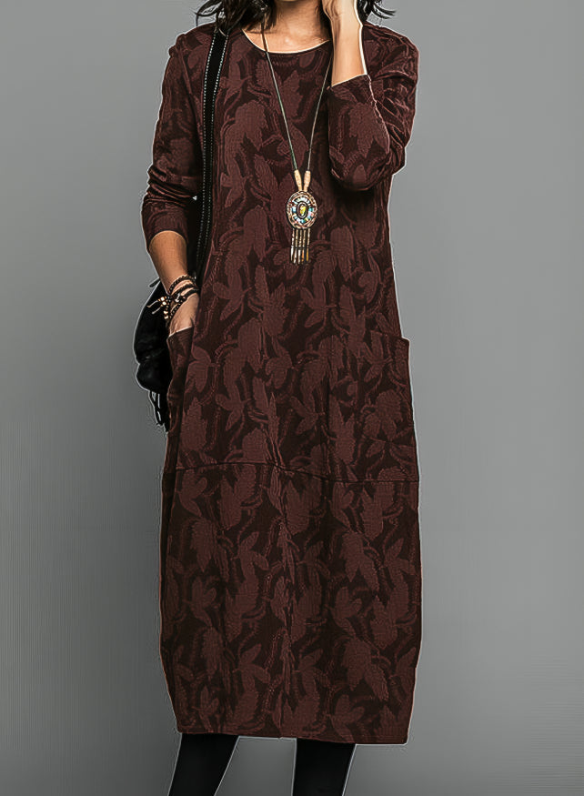 Agatha | Women's Elegant Jacquard Maxi Dress