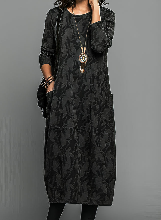 Agatha | Women's Elegant Jacquard Maxi Dress