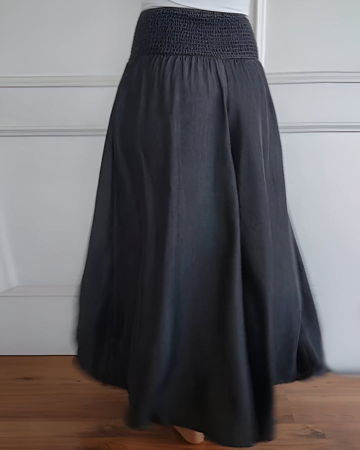 Xamira | Women's Elastic Waist Flowing Maxi Skirt