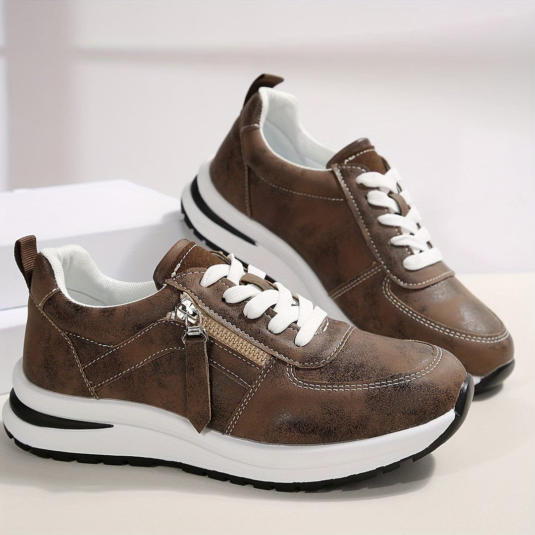 Arnette | Women's Lace-Up Side Zip Platform Sneakers