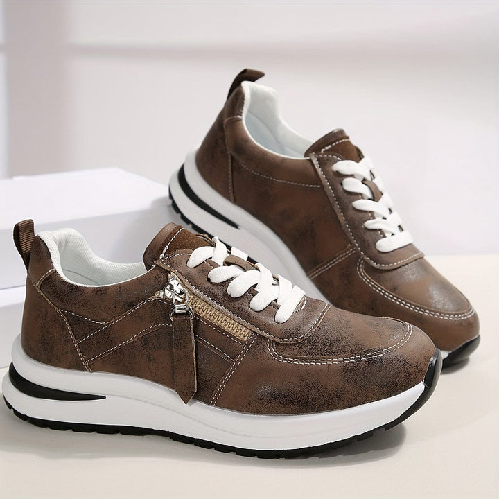 Arnette | Women's Lace-Up Side Zip Platform Sneakers
