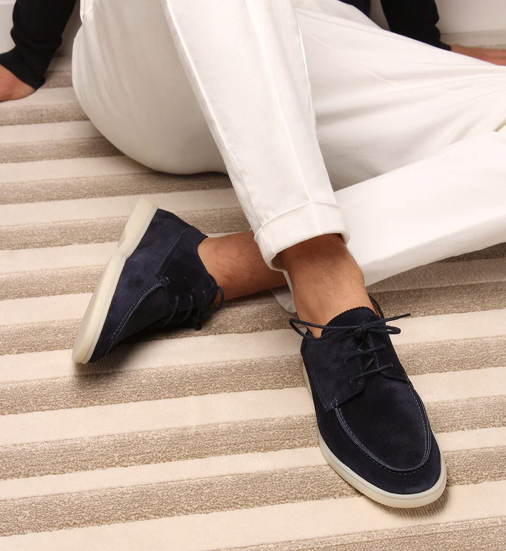 Eamon | Men's Suede Lace-Up Moccasin Loafers