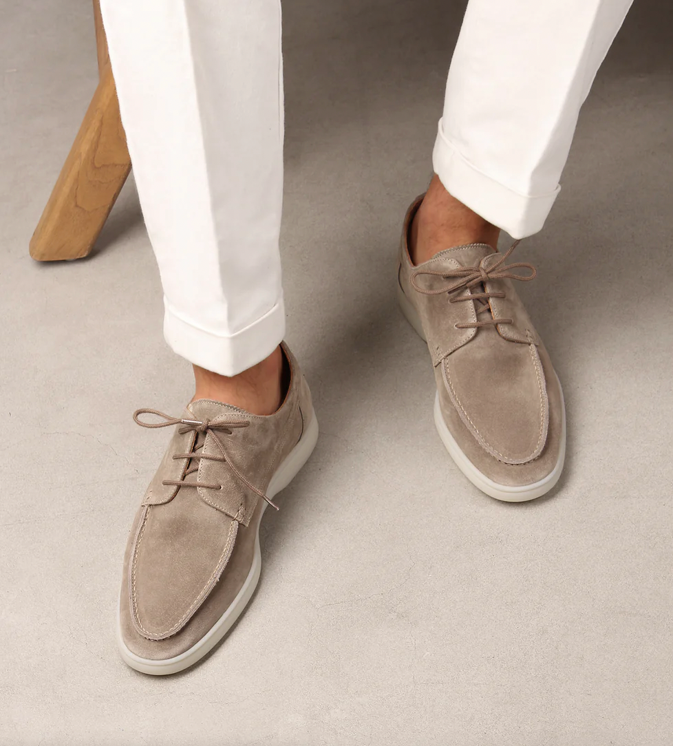 Eamon | Men's Suede Lace-Up Moccasin Loafers