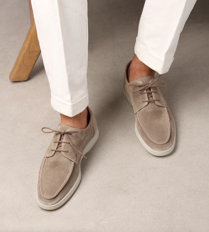 Eamon | Men's Suede Lace-Up Moccasin Loafers