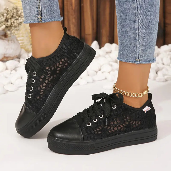 Olivra | Women's Platform Lace Sneakers