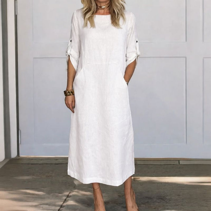 Arlisse | Women's Relaxed Pocket Beach Midi Dress