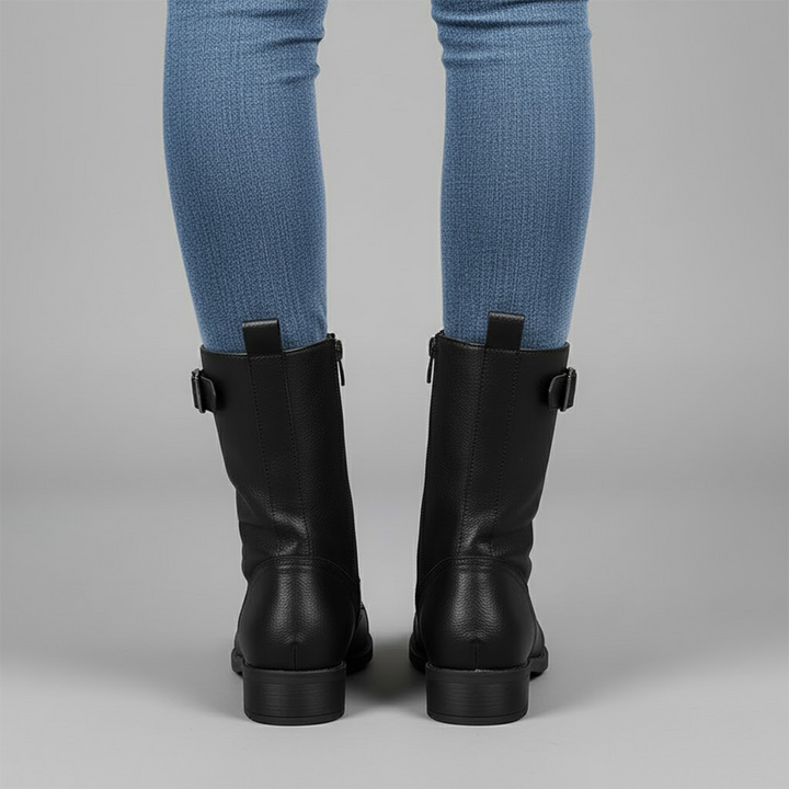 Victoria | Women's Orthopedic Side Zip Lace-Up Calf Boots