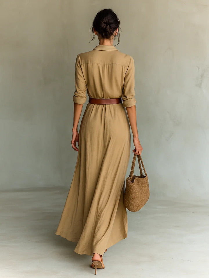 Aelswith | Women's Wrap Lapel Summer Maxi Dress