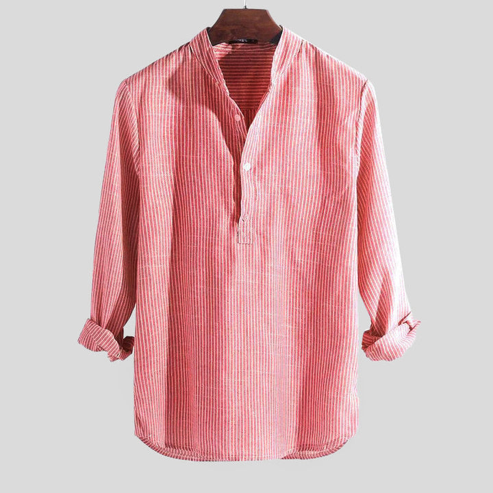 Draven | Men's Striped Linen Summer Shirt