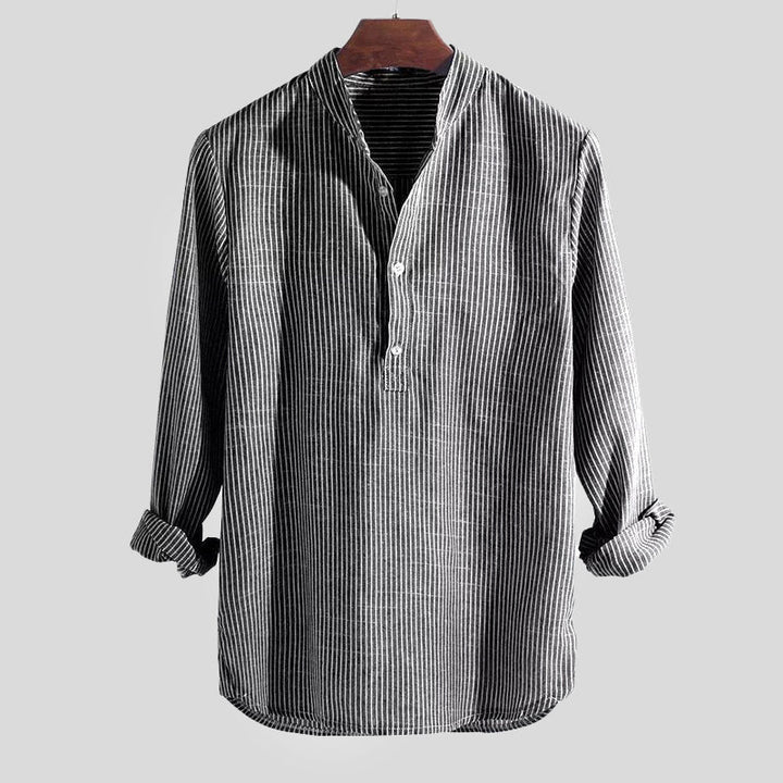 Draven | Men's Striped Linen Summer Shirt