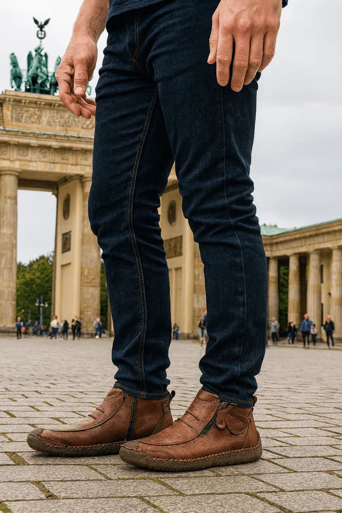 Clinton | Men's Comfortable Slip On Shoes with Zip