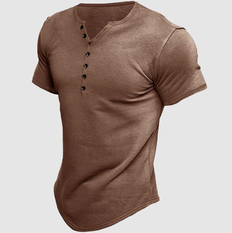 Brock | Men's Button Henley T-Shirt