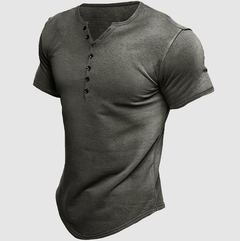 Brock | Men's Button Henley T-Shirt