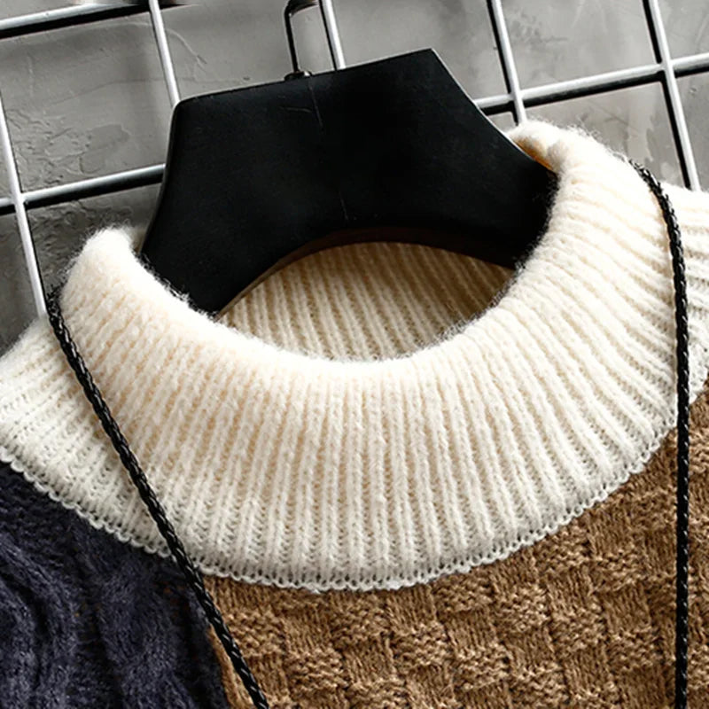 Brent | Men's Patchwork Knit Sweater